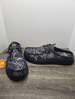 Hey Dude Jelly Roll Limted Edition Wally Comf Slip-On Black Camo Men US 14 New